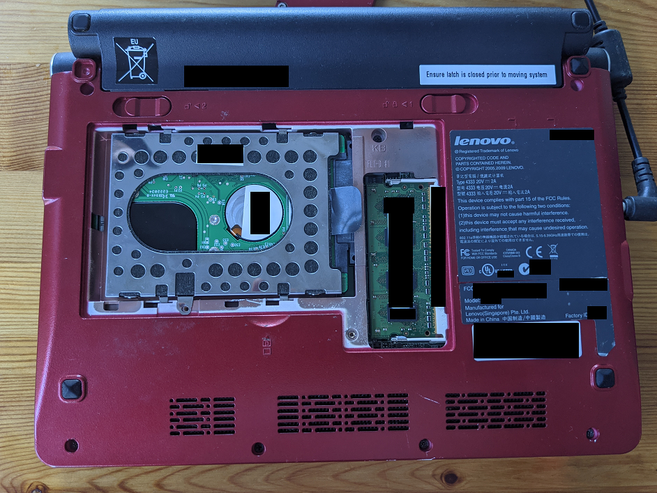 Open laptop case
